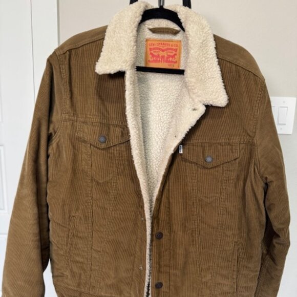 Levi's Sherpa-Lined Corduroy Trucker Jacket - Picture 1 of 4